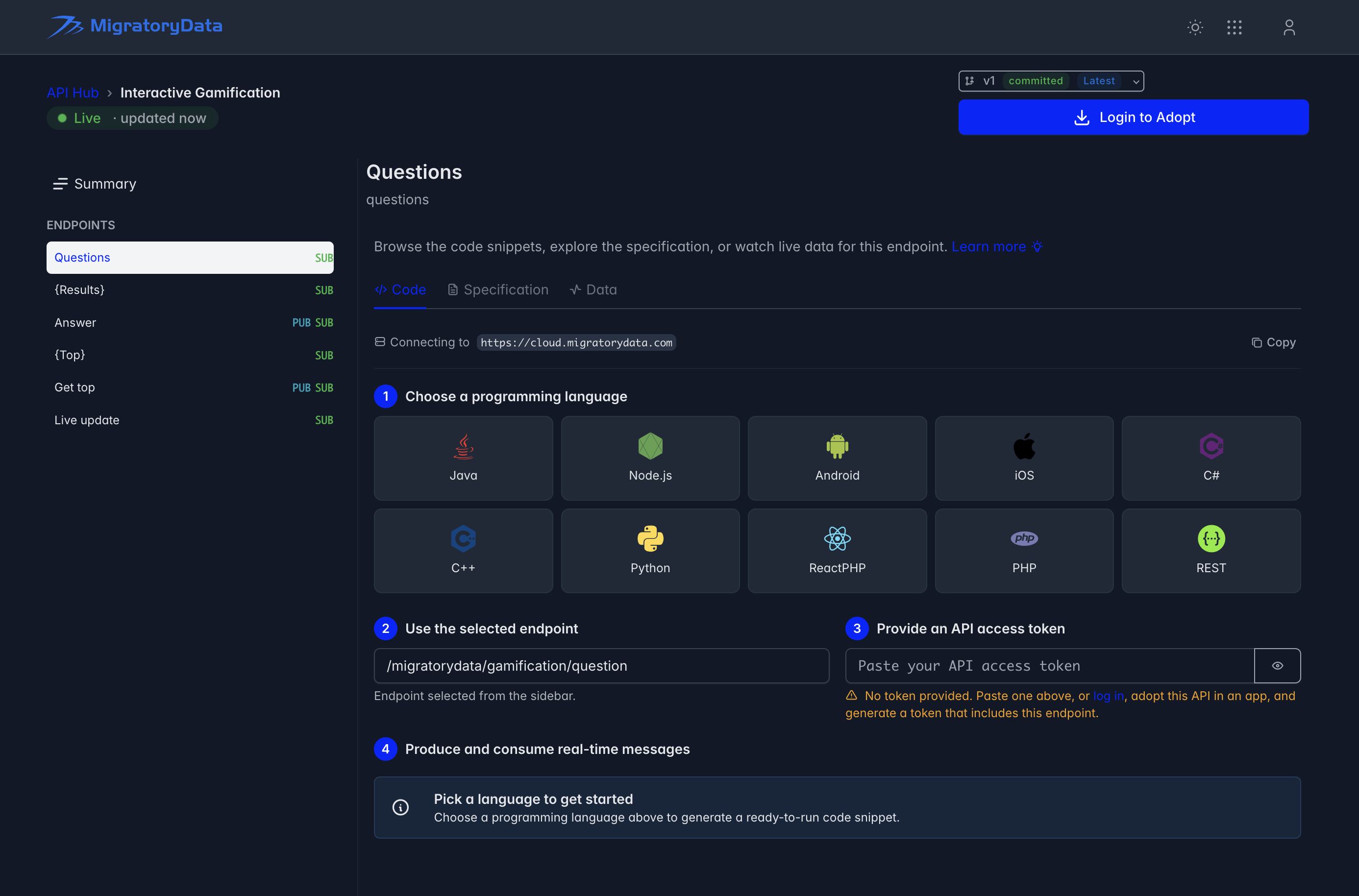 MigratoryData Platform